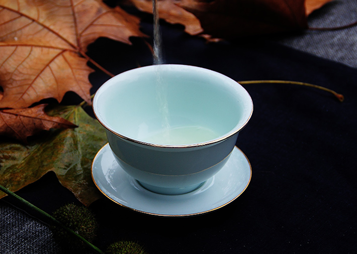 9头全手工青釉茶具金镶玉-产品中心-景德镇陶瓷集团有限责任公司