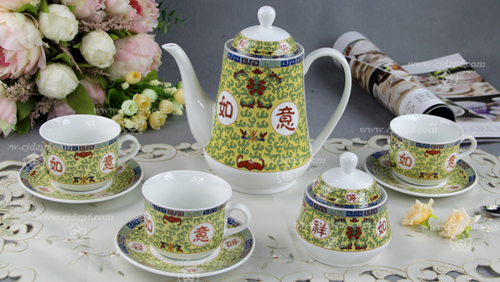 15头吉祥如意咖啡具-产品中心-景德镇陶瓷集团有限责任公司