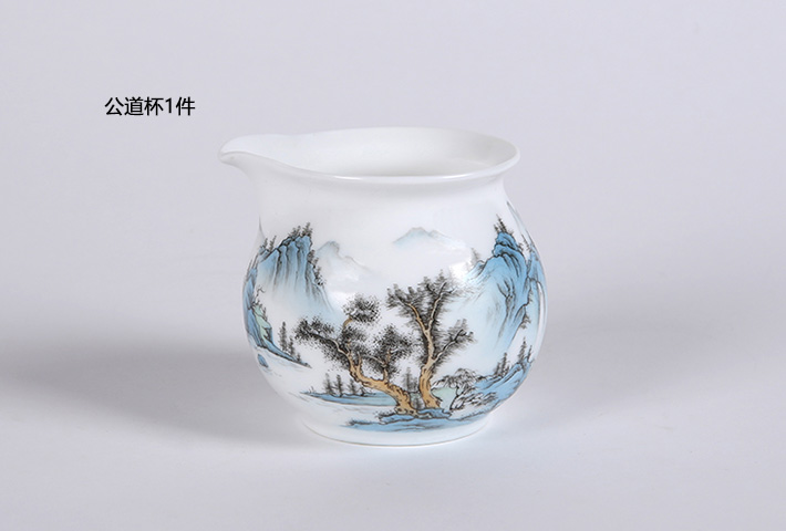 8头清新茶具（青山绿水）-产品中心-景德镇陶瓷集团有限责任公司