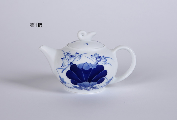 8头手绘青花茶具（清香）-产品中心-景德镇陶瓷集团有限责任公司