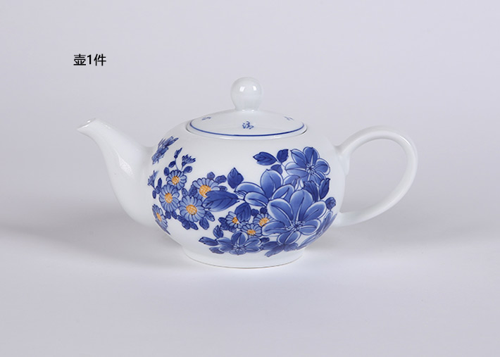7头手绘青花茶具--芳香-产品中心-景德镇陶瓷集团有限责任公司